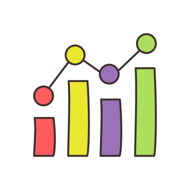 Saydam bir arkaplanda analitik vektör çizimi. Konsept ve grafik tasarım için vektör çizgisi düz simgesi.