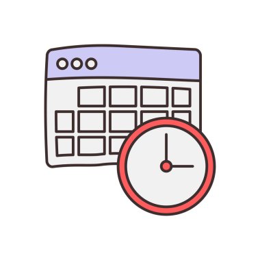 Saydam bir arkaplan üzerinde takvim vektör çizimi. Konsept ve grafik tasarımı için vektör çizgisi düz simgesi.
