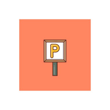 Saydam bir arkaplan üzerinde park tahtası vektör çizimi. Konsept ve grafik tasarım için vektör çizgisi düz simgesi..