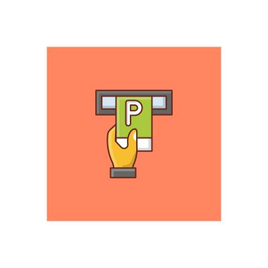 Şeffaf bir arkaplan üzerinde fatura vektör illüstrasyonunu öde. Konsept ve grafik tasarım için vektör çizgisi düz simgesi.