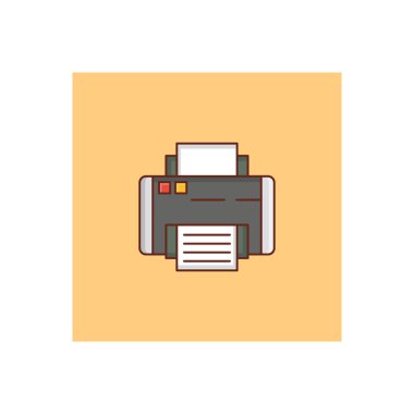 Şeffaf bir arkaplan üzerinde yazıcı vektör çizimi. Konsept ve grafik tasarımı için birinci sınıf kalite semboller.. 