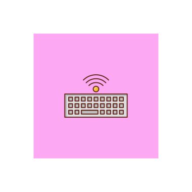 Şeffaf bir arkaplanda kablosuz vektör çizimi. Konsept ve grafik tasarım için vektör çizgisi düz simgesi.