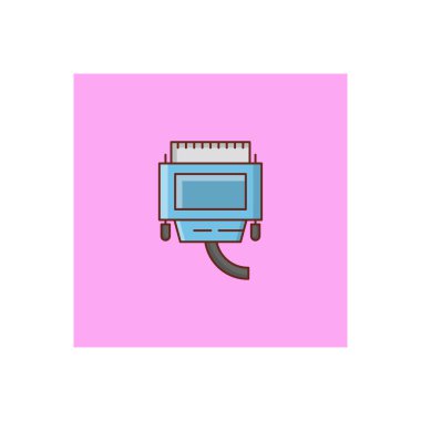 Şeffaf bir arkaplan üzerinde VGA vektör illüstrasyonu. Konsept ve grafik tasarım için vektör çizgisi düz simgesi. 