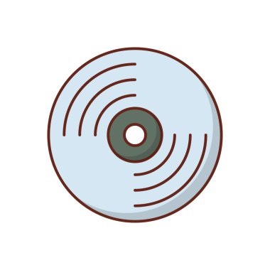 Şeffaf bir arkaplan üzerinde CD vektör çizimi. Konsept ve grafik tasarım için birinci sınıf kalite semboller.. 