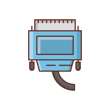 Şeffaf bir arkaplan üzerinde VGA vektör illüstrasyonu. Konsept ve grafik tasarım için vektör çizgisi düz simgesi.