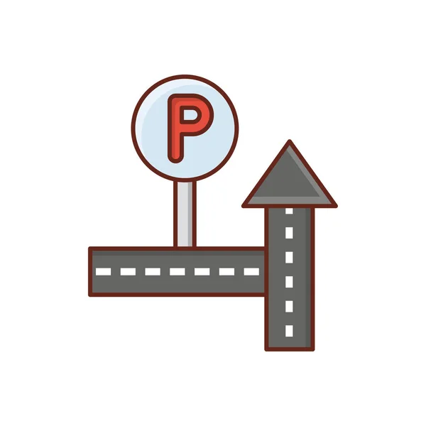 Parkeringstavla Vektor Illustration Transparent Bakgrund Premium Kvalitet Symboler Vektor Linje — Stock vektor