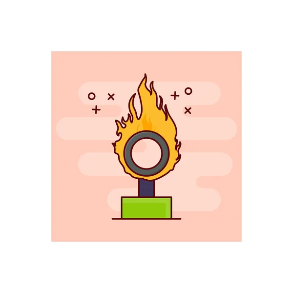 Požární Obruč Vektorové Ilustrace Průhledném Pozadí Prémiová Kvalita Symbolů Vektorová — Stockový vektor