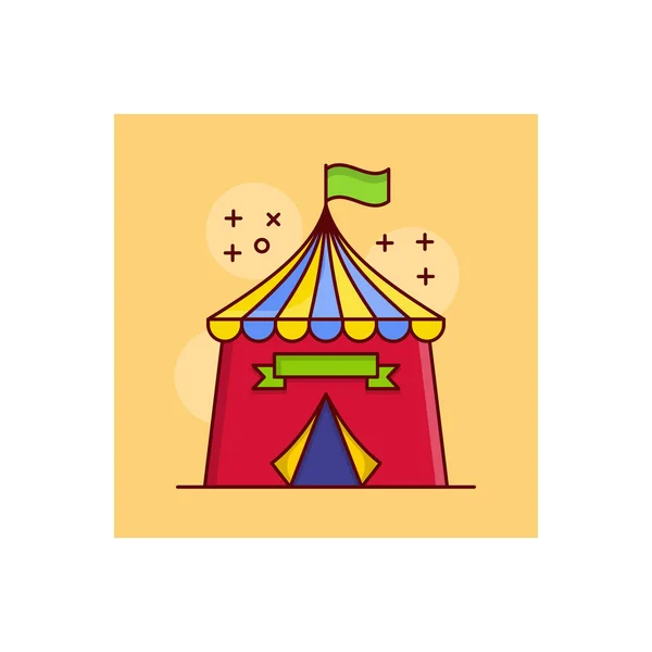 Illustration Vectorielle Tente Cirque Sur Fond Transparent Symboles Qualité Supérieure — Image vectorielle