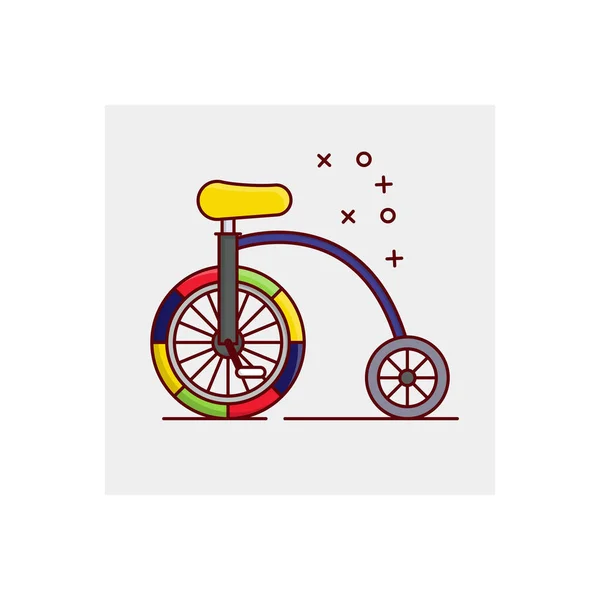 Одновелосипедная Векторная Иллюстрация Прозрачном Фоне Премиум Символы Качества — стоковый вектор