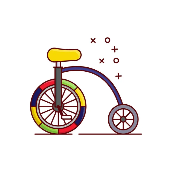 Illustrazione Vettoriale Monociclo Sfondo Trasparente Simboli Qualità Premium Icona Piatta — Vettoriale Stock