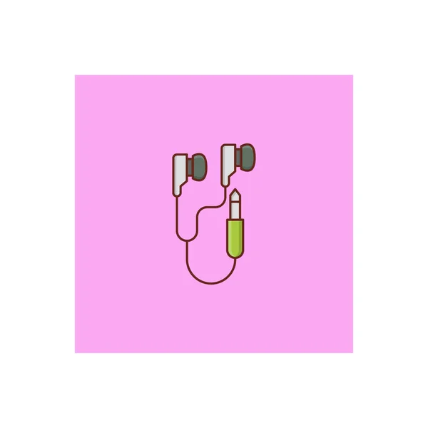 Earphone Vector Illustration Transparent Background Premium Quality Symbols Vector Line — стоковый вектор