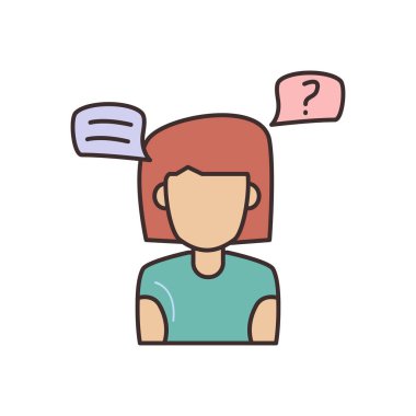 Saydam bir arkaplan üzerinde müşteri yardım vektör illüstrasyonu. Konsept ve grafik tasarım için vektör çizgisi düz simgesi.