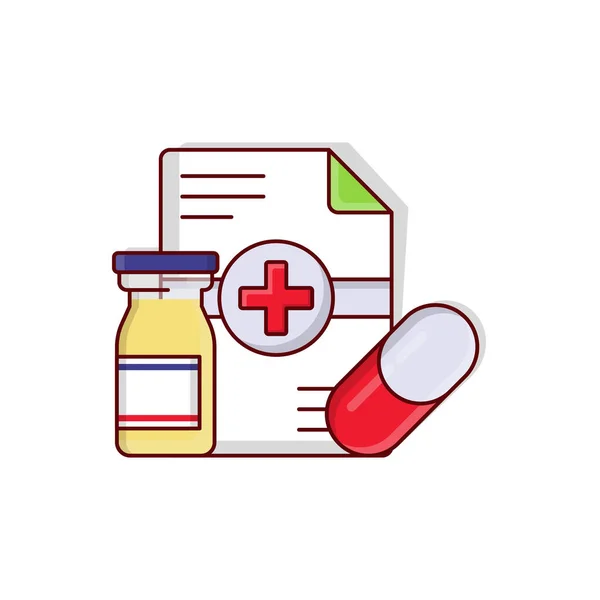 Medicinsk Rapport Vektor Illustration Transparent Bakgrund Premium Kvalitet Symboler Vektor — Stock vektor