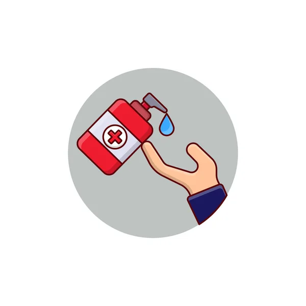 Hand Sanitizer Διανυσματική Απεικόνιση Ένα Διαφανές Φόντο Premium Ποιότητας Symbols — Διανυσματικό Αρχείο