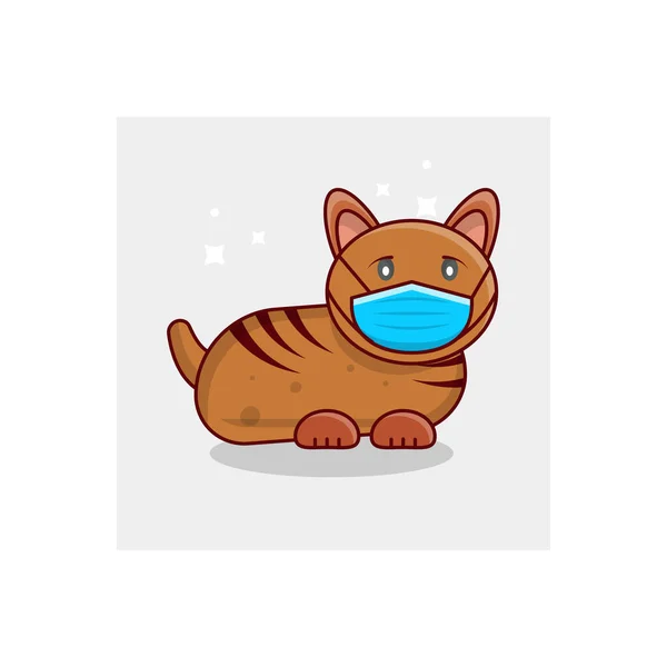Katzenmaske Vektor Illustration Auf Einem Transparenten Hintergrund Premium Qualität Symbols — Stockvektor