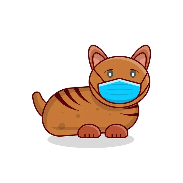 Katzenmaske Vektor Illustration Auf Einem Transparenten Hintergrund Premium Qualität Symbols — Stockvektor