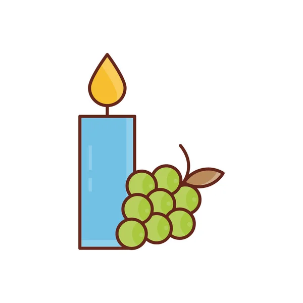 Candle Vector Illustration Transparent Background Premium Quality Symbols Vector Line — 图库矢量图片