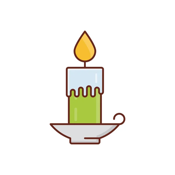 Candle Vector Illustration Transparent Background Premium Quality Symbols Vector Line — Vetor de Stock