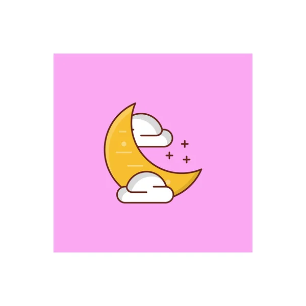 Night Vector Illustration Transparent Background Premium Quality Symbols Vector Line — Διανυσματικό Αρχείο