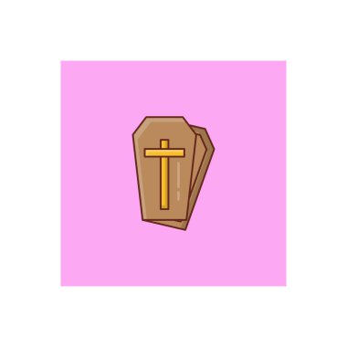 Tabut vektör çizimi, şeffaf bir arkaplanda. Konsept ve grafik tasarım için birinci sınıf kalite semboller.. 