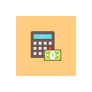 Şeffaf bir arkaplan üzerinde hesap vektörü çizimi. Konsept ve grafik tasarım için vektör çizgisi düz simgesi.