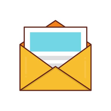 Şeffaf bir arkaplan üzerinde posta vektör çizimi. Konsept ve grafik tasarım için birinci sınıf kalite semboller..