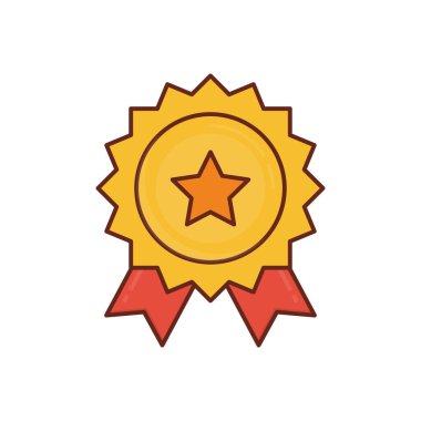 Şeffaf bir arkaplan üzerinde madalya vektör illüstrasyonu. Konsept ve grafik tasarım için birinci sınıf kalite semboller..