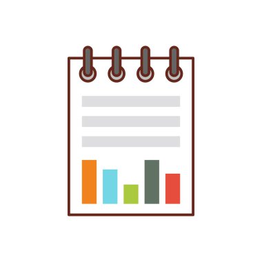 Saydam bir arkaplan üzerinde kağıt vektör illüstrasyonunun grafiğini çizmek. Konsept ve grafik tasarım için vektör çizgisi düz simgesi. 