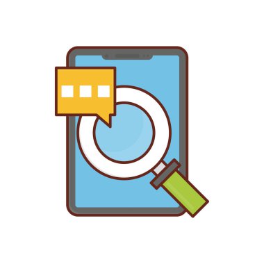 Şeffaf bir arkaplan üzerinde arama vektörü çizimi. Konsept ve grafik tasarımı için birinci sınıf kalite semboller..