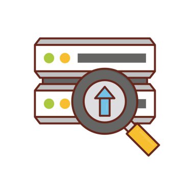Şeffaf bir arkaplan üzerinde veritabanı vektör çizimi. Konsept ve grafik tasarım için birinci sınıf kalite semboller..