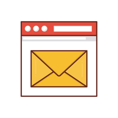 Şeffaf bir arkaplan üzerinde e-posta vektör çizimi. Konsept ve grafik tasarımı için birinci sınıf kalite semboller..