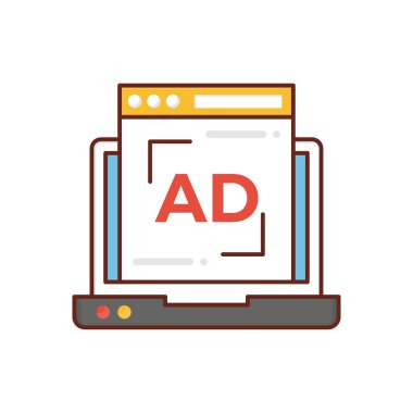 Şeffaf bir arkaplan üzerinde reklam vektör illüstrasyonu. Konsept ve grafik tasarım için vektör çizgisi düz simgesi. 