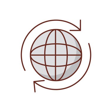 Şeffaf bir arkaplan üzerinde küresel vektör çizimi. Konsept ve grafik tasarımı için birinci sınıf kalite semboller.. 