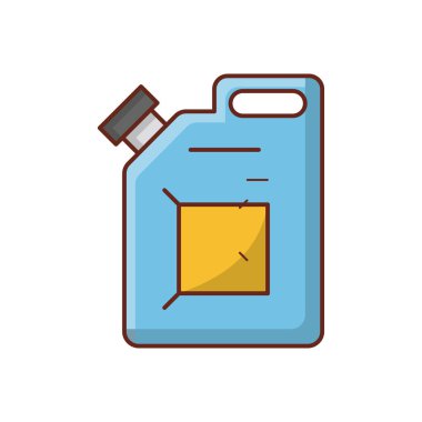 Saydam bir arkaplanda yakıt vektörü çizimi. Premium kalite semboller. Konsept ve grafik tasarım için vektör çizgisi simgesi. 