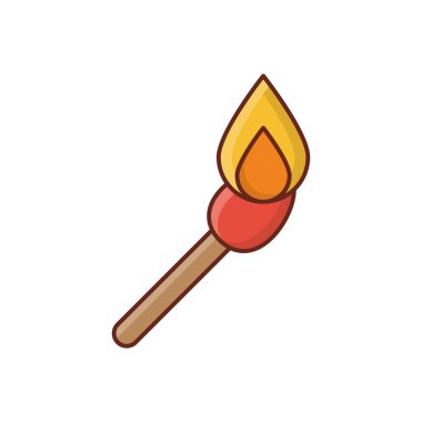 Şeffaf bir arkaplan üzerinde alev vektörü illüstrasyonu. Konsept ve grafik tasarım için birinci sınıf kalite semboller.. 