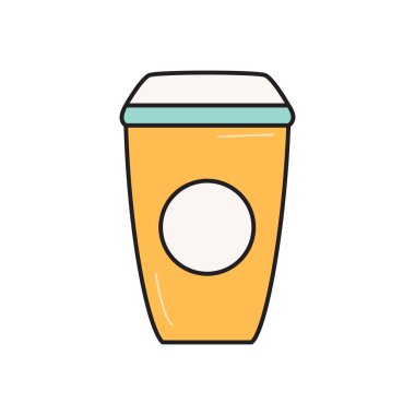 Saydam bir arkaplan üzerinde kahve vektörü çizimi. Premium kalite semboller. Konsept ve grafik tasarım için vektör çizgisi düz simgesi.