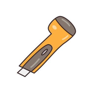 Şeffaf bir arkaplan üzerinde kesicinin vektör çizimi. Konsept ve grafik tasarım için vektör çizgisi düz simgesi.