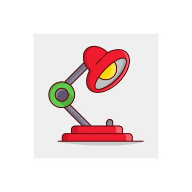 Şeffaf bir arkaplan üzerinde lamba vektör çizimi çalış. Konsept ve grafik tasarım için vektör çizgisi düz simgesi. 