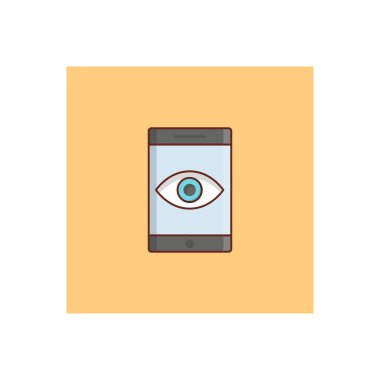 Şeffaf bir arkaplanda göz merceği çizimi. Konsept ve grafik tasarım için vektör çizgisi düz simgesi. 