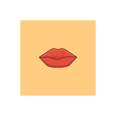 Şeffaf bir arkaplanda ruj vektör çizimi. Konsept ve grafik tasarım için vektör çizgisi düz simgesi. 