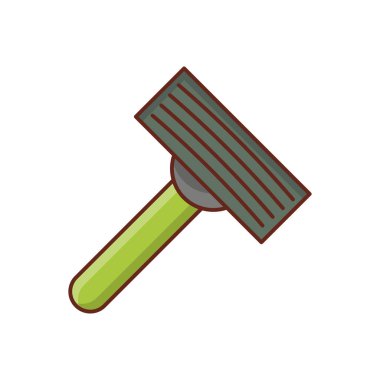 Şeffaf bir arkaplanda jilet vektör çizimi. Konsept ve grafik tasarım için vektör çizgisi düz simgesi.  