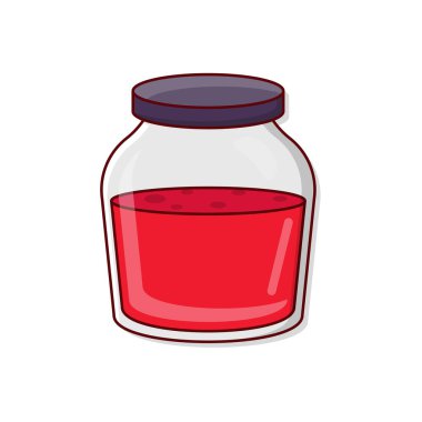 Şeffaf bir arkaplan üzerinde reçel vektör çizimi. Konsept ve grafik tasarım için birinci sınıf kalite semboller..