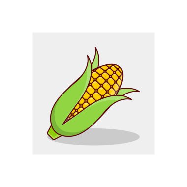 Şeffaf bir arkaplan üzerinde mısır vektör çizimi. Konsept ve grafik tasarım için mükemmel kalite semboller..