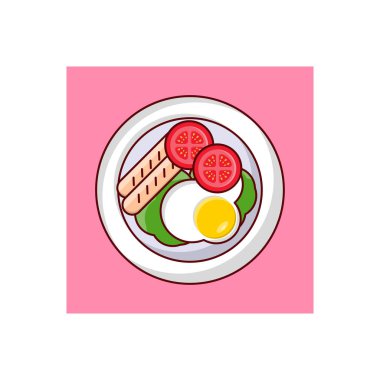 Şeffaf bir arkaplanda yiyecek vektör çizimi. Konsept ve grafik tasarım için mükemmel kalite semboller..