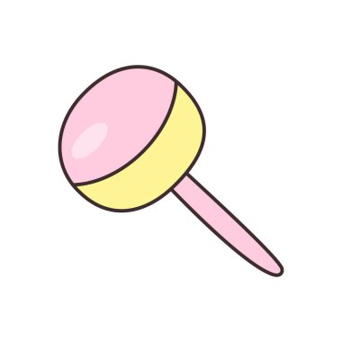 Şeffaf bir arkaplan üzerinde lolipop vektör çizimi. Konsept ve grafik tasarım için vektör çizgisi düz simgesi.