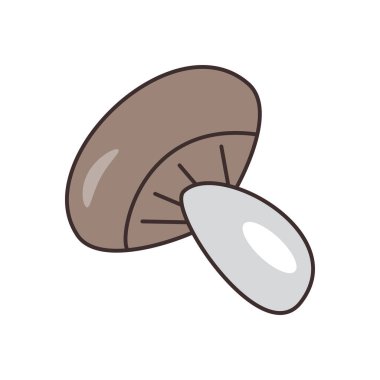 Saydam bir arkaplanda mantar vektör çizimi. Konsept ve grafik tasarım için vektör çizgisi düz simgesi..