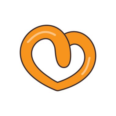 Şeffaf arkaplan üzerinde simit vektör çizimi. Konsept ve grafik tasarım için vektör çizgisi düz simgesi.