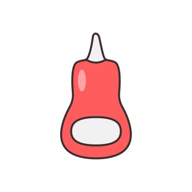 Şeffaf bir arkaplanda sos vektör çizimi. Konsept ve grafik tasarım için vektör çizgisi düz simgesi..