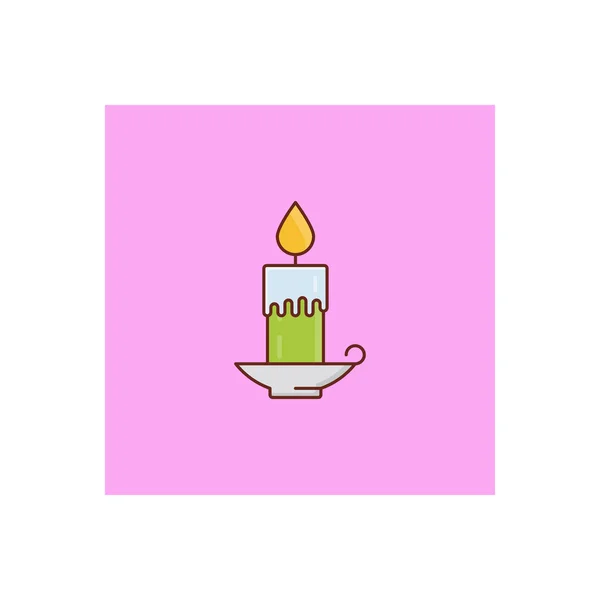 Свічка Векторна Ілюстрація Прозорому Фоні Символи Якості Премію Векторна Плоска — стоковий вектор