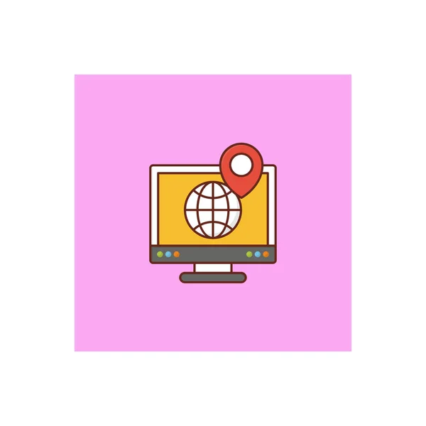 Browser Locatie Vector Illustratie Een Transparante Achtergrond Premium Kwaliteit Symbols — Stockvector